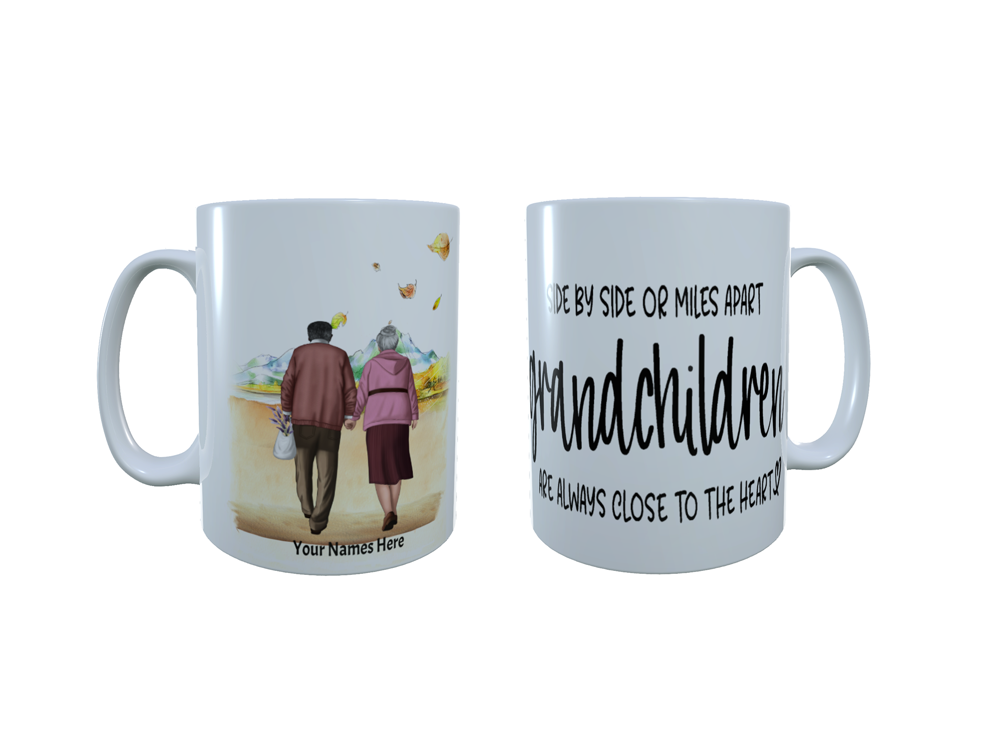 Grandparents Personalised Ceramic Mug, Custom Grandparent Mug